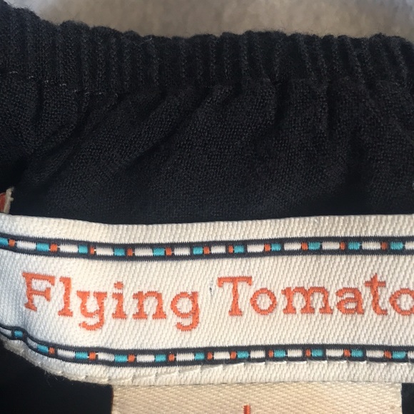 FLYING TOMATO Boho Bohemian Peasant Festival Minimalist Embroidered Gauzy Top - Picture 12 of 14